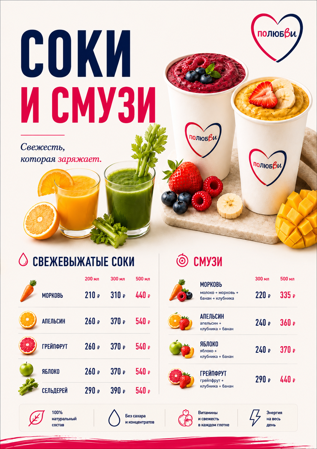 Смузи и соки